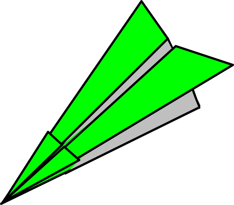 Paper plane Green Airplane Stickdatei – Kinder