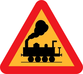 Railroad crossing Railroad tracks ahead Roadsign Stickdatei – Fahrzeuge