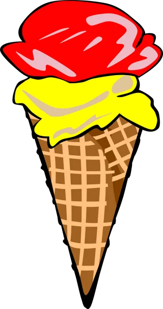 Ice cream Cone Frozen Stickdatei