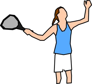 Tennis player Woman Serve Stickdatei