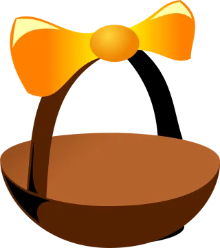 Basket Bow Ribbon Stickdatei