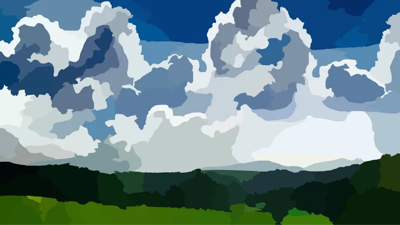 Landscape Clouds Sky Stickdatei – Natur