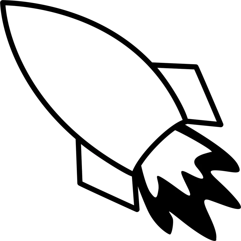 Rocket Flying Exhaust Stickdatei – Kinder