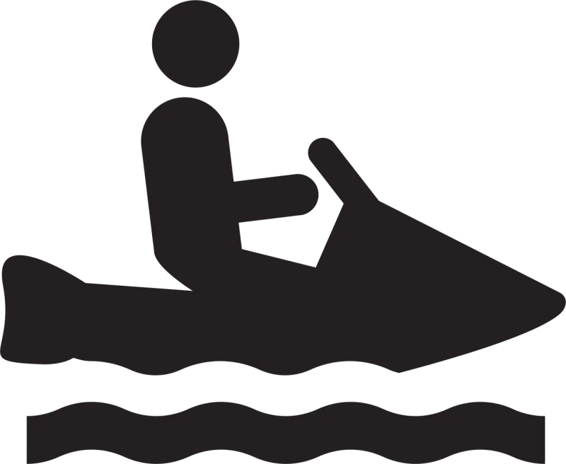 Jet-ski Nature Sign Stickdatei – Sport