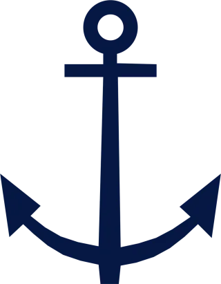 Anchor Blue Symbol Stickdatei