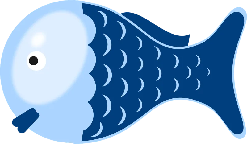Fish Cartoon Cute Stickdatei – Tiere