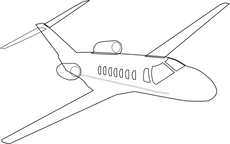 Airplane Jet Business Stickdatei – Fahrzeuge