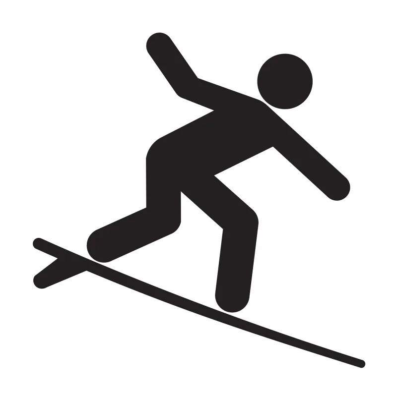 Surfer Silhouette Surf Stickdatei – Sport
