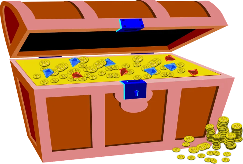 Treasure Box Gold Stickdatei – Kinder