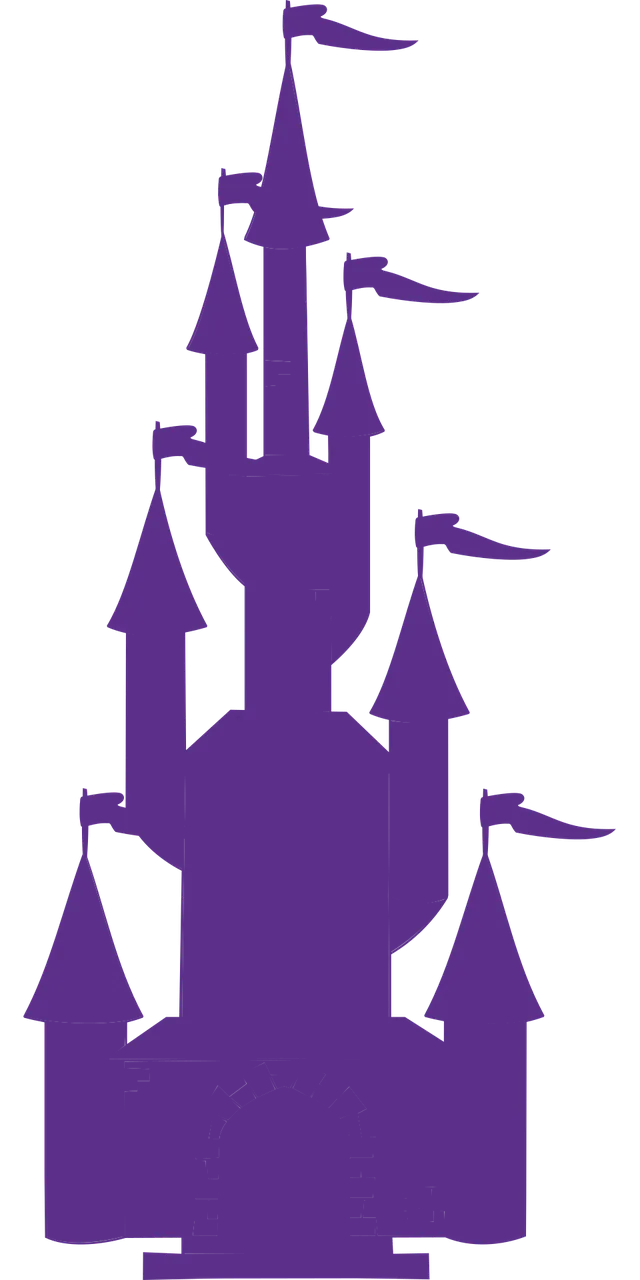 Castle Silhouette Art Stickdatei – Kinder