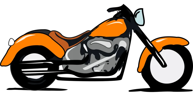 Motorcycle Cartoon Motorbike Stickdatei – Fahrzeuge