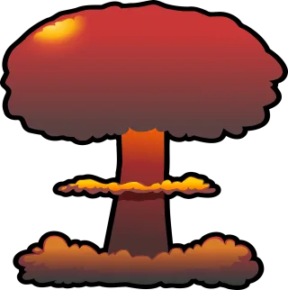 Explosion Nuclear Cloud Stickdatei