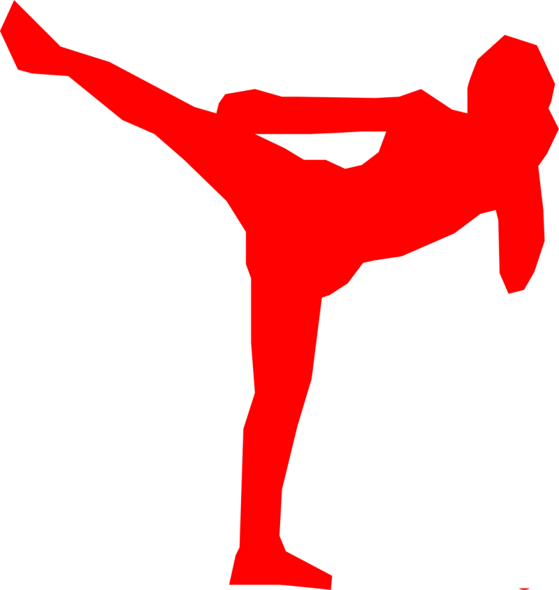 Kickboxer Silhouette Fighter Stickdatei – Sport