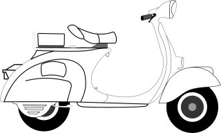Scooter Vespa Art Stickdatei