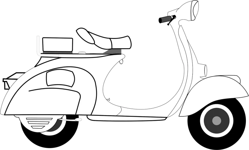 Scooter Vespa Art Stickdatei – Fahrzeuge