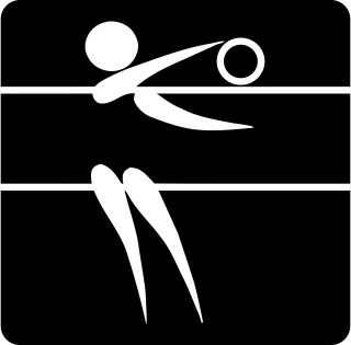 Volleyball Icon Silhouette Stickdatei
