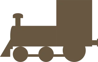 Locomotive Silhouette Symbol Stickdatei