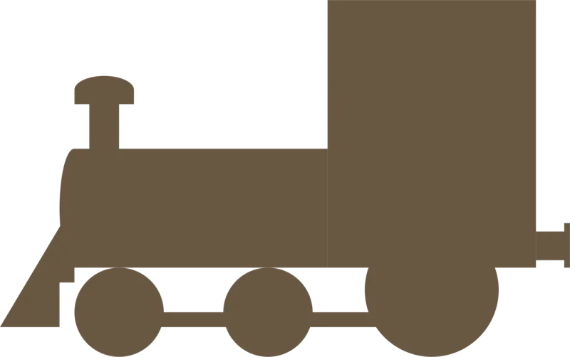 Locomotive Silhouette Symbol Stickdatei – Kinder
