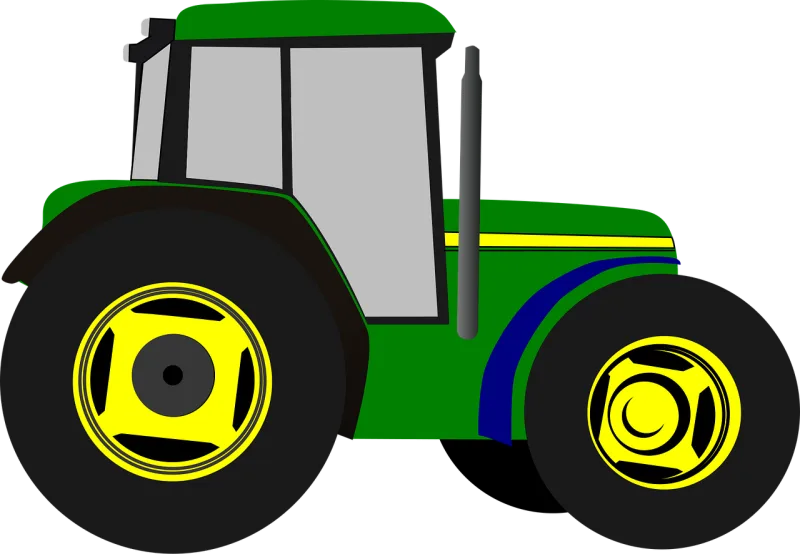 Tractor Cartoon Isolated Stickdatei – Fahrzeuge