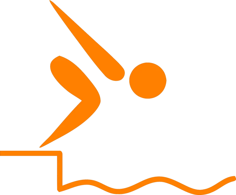 Swimming Symbol Sign Stickdatei – Sport