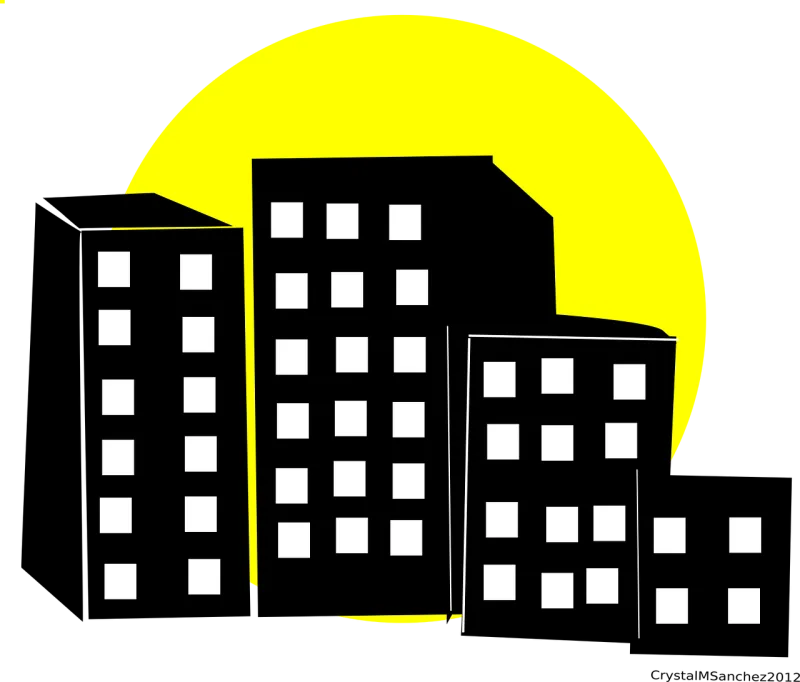 Skyscrapers Silhouette Cityscape Stickdatei – Natur