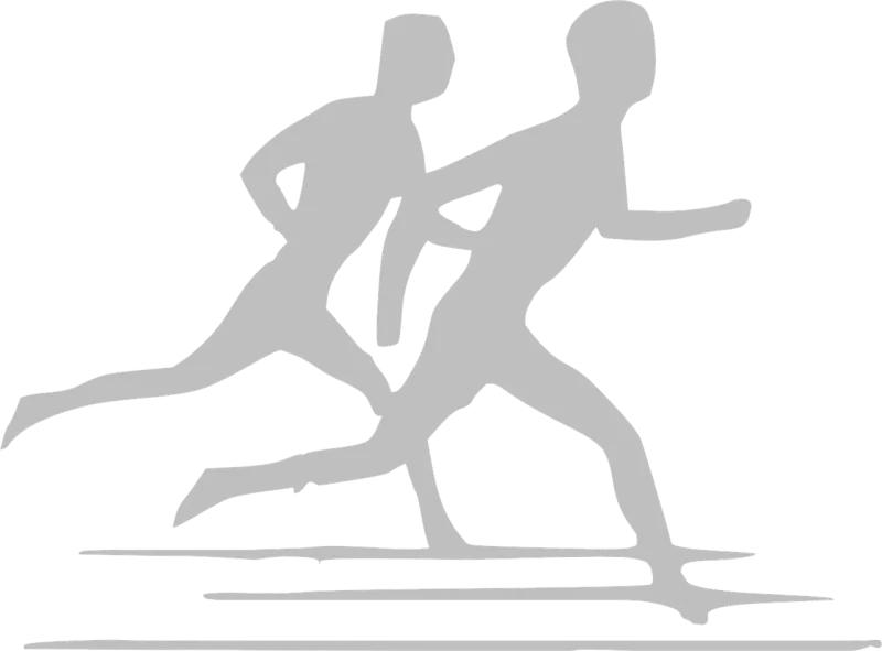 Runners Silhouette Isolated Stickdatei – Sport