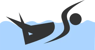 Swimmer Symbol Icon Stickdatei