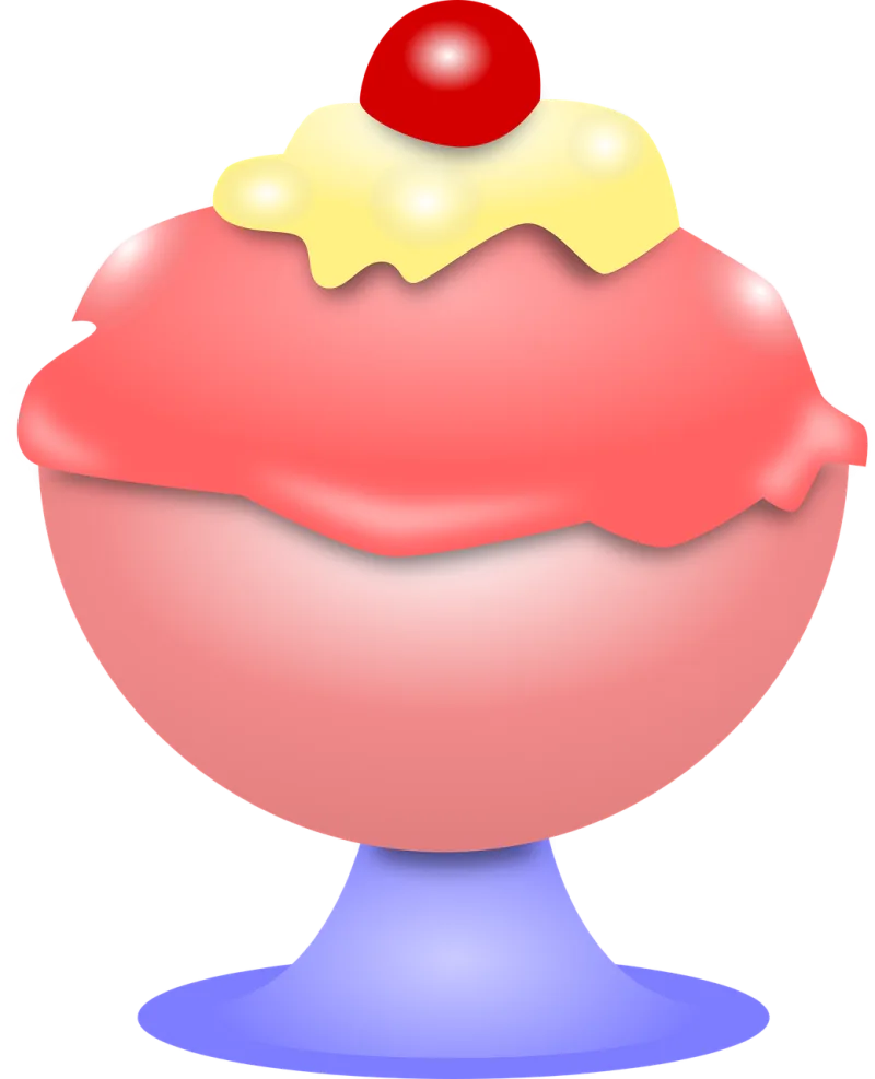 Sundae Ice cream Cream Stickdatei – Kinder