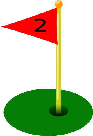 Golf Hole Flag Stickdatei