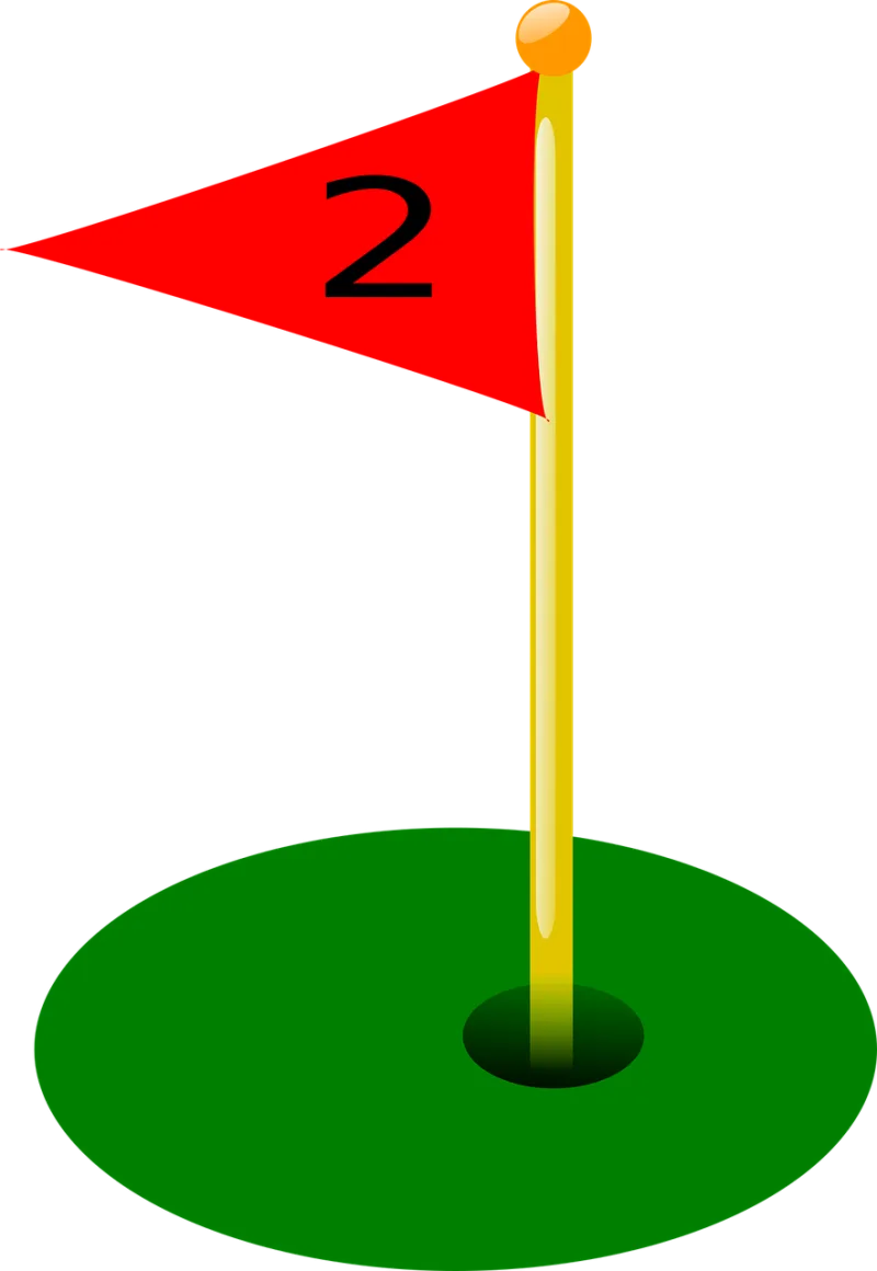 Golf Hole Flag Stickdatei – Sport