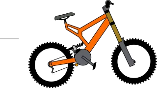 Mountain Bike Orange Stickdatei
