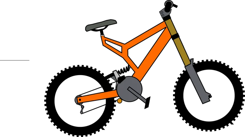 Mountain Bike Orange Stickdatei – Sport