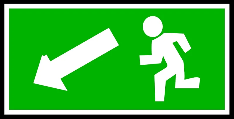Emergency Exit Green Stickdatei – Sport