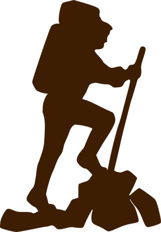 Climber Hiker Brown Stickdatei