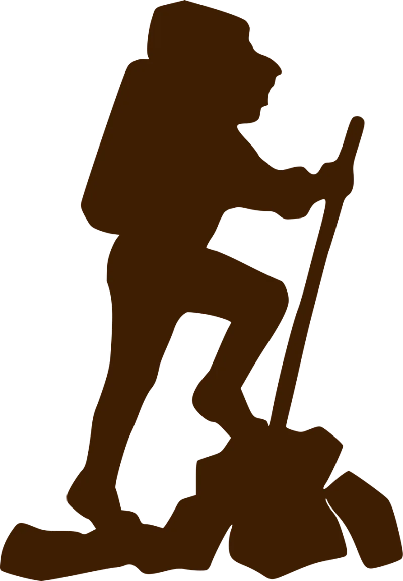 Climber Hiker Brown Stickdatei – Natur