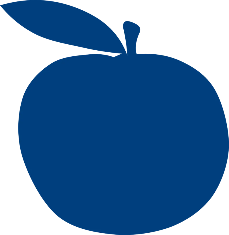 Blue Apple Leaf Stickdatei – Essen & Trinken