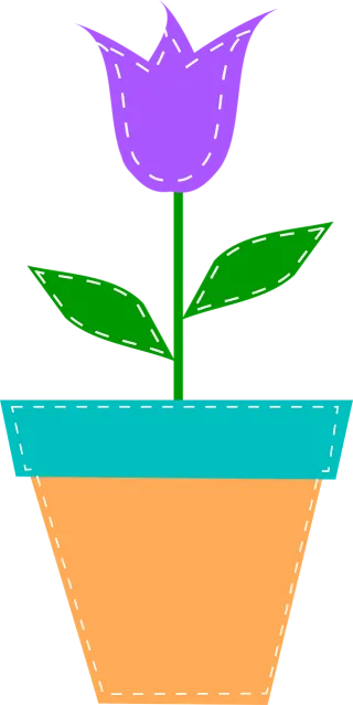 Tulip Flower Floral Stickdatei