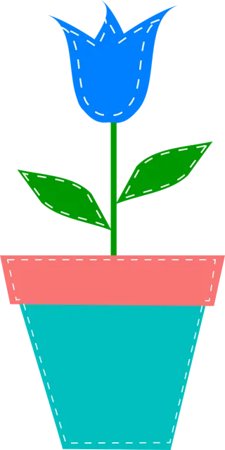 Tulip Flower Floral Stickdatei