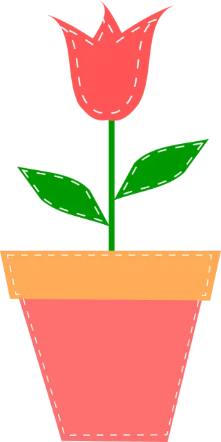 Tulip Flower Floral Stickdatei