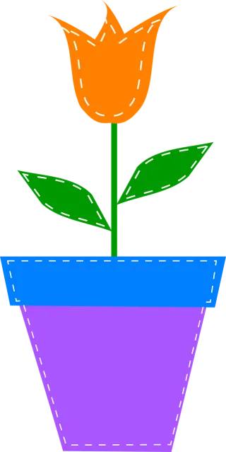 Tulip Flower Floral Stickdatei