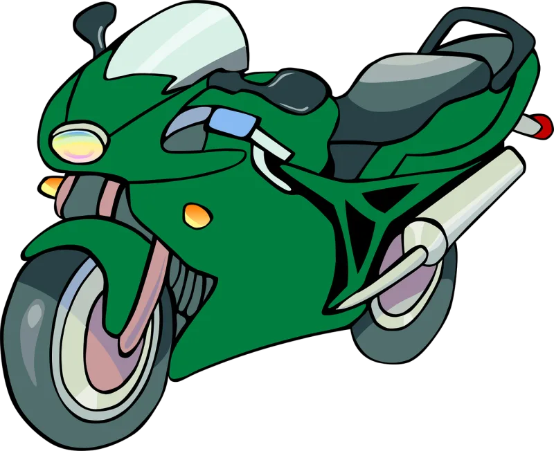 Motorcycle Bike Green Stickdatei – Fahrzeuge