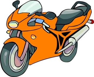 Motorcycle Bike Orange Stickdatei