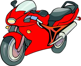 Motorcycle Bike Red Stickdatei