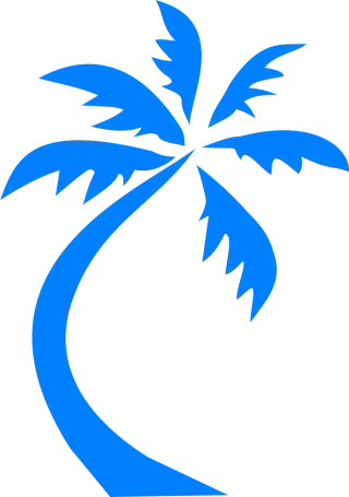 Palm tree Palm Blue Stickdatei