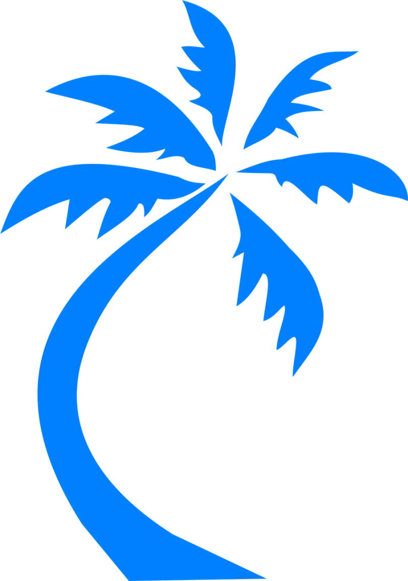 Palm tree Palm Blue Stickdatei – Natur
