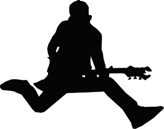 Guitarist Leap Jump Stickdatei