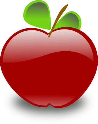 Red Apple Fruit Stickdatei
