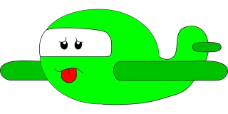 Airplane Green Toy Stickdatei