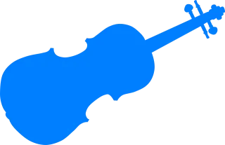Blue Violin Silhouette Stickdatei