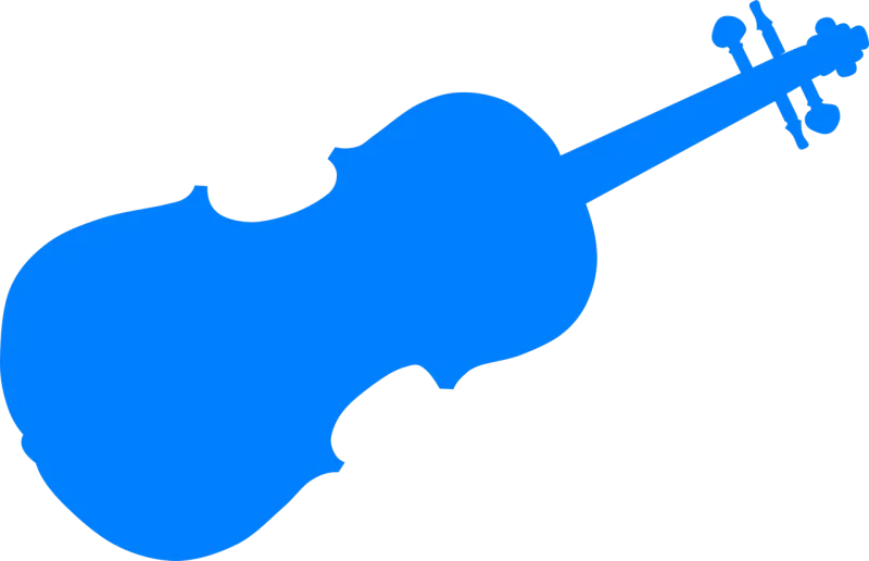 Blue Violin Silhouette Stickdatei – Musik